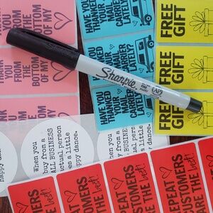 3/$15 THANK YOU STICKERS Cute Colorful Small Business Set of 75